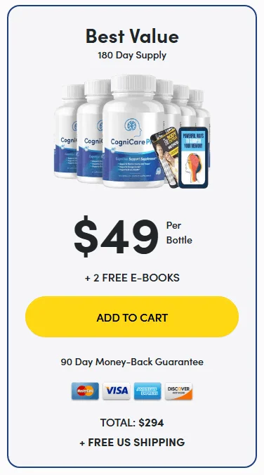 CogniCare Pro 6 bottles 180-day supply best value