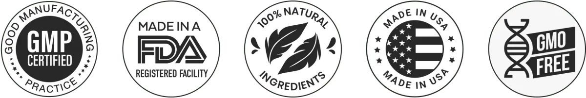 CogniCare Pro GMP certified, made in a registered facility, natural ingredients, non-GMO